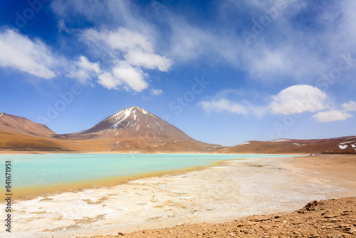 The green Laguna Verde Bolivia