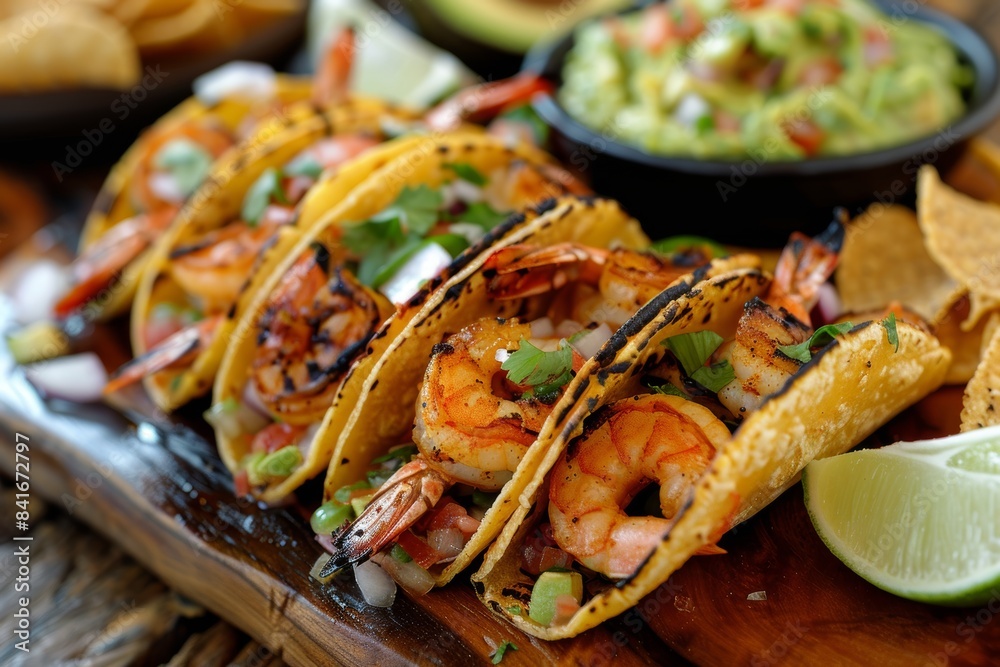 Grilled Shrimp Tacos with Avocado, Salsa, and Lime - Mexican Cuisine for Summer Gatherings Grilled Shrimp Tacos with Avocado, Salsa, and Lime - Mexican Cuisine for Summer Gatherings