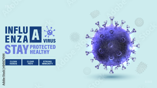 Influenza A Virus-Stay Protected with Clean Hands and Strong Immunity- Vector Design