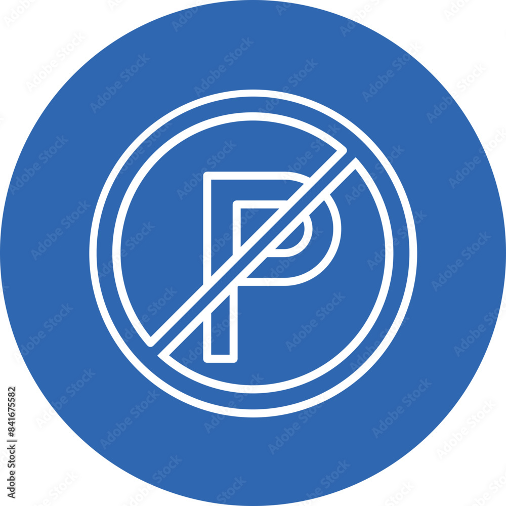 No parking icon line circle icon No parking icon line circle icon
