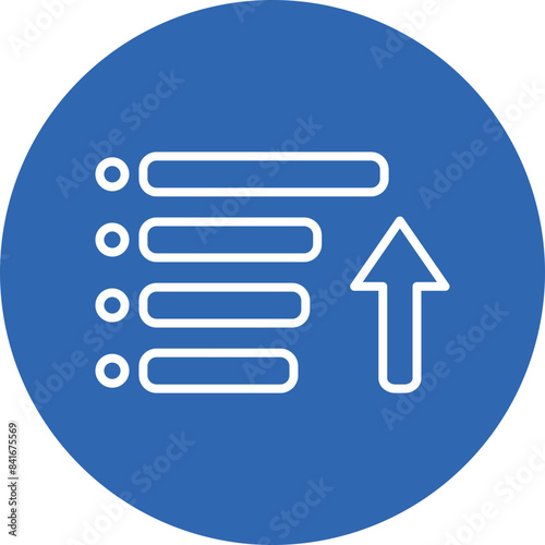 Priority icon line circle icon