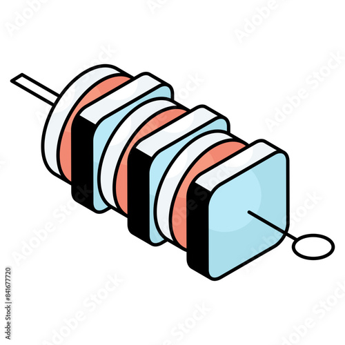 A flat design icon of kebab