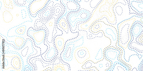 Topographic map patterns, topography line map.  The concept of a conditional geography scheme and the terrain path. Vector .