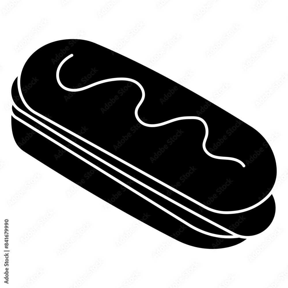 Modern design icon of hotdog burger Modern design icon of hotdog burger