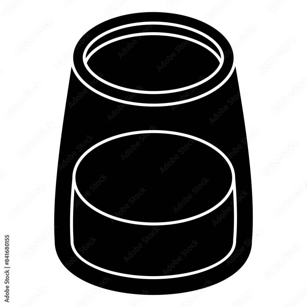 A colored design icon of glass