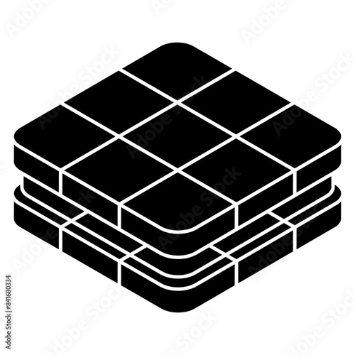A flat design icon of biscuits 