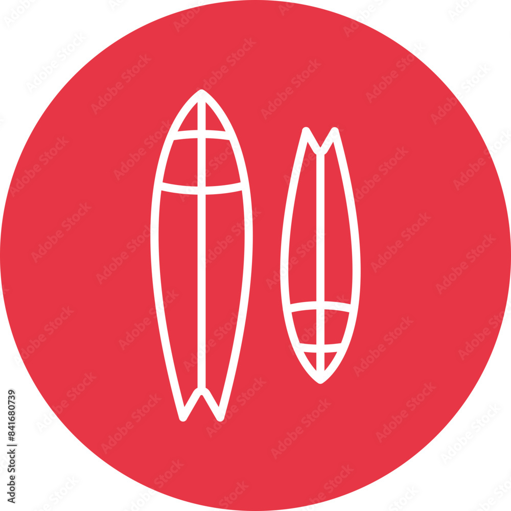 Surfboard line circle icon Surfboard line circle icon