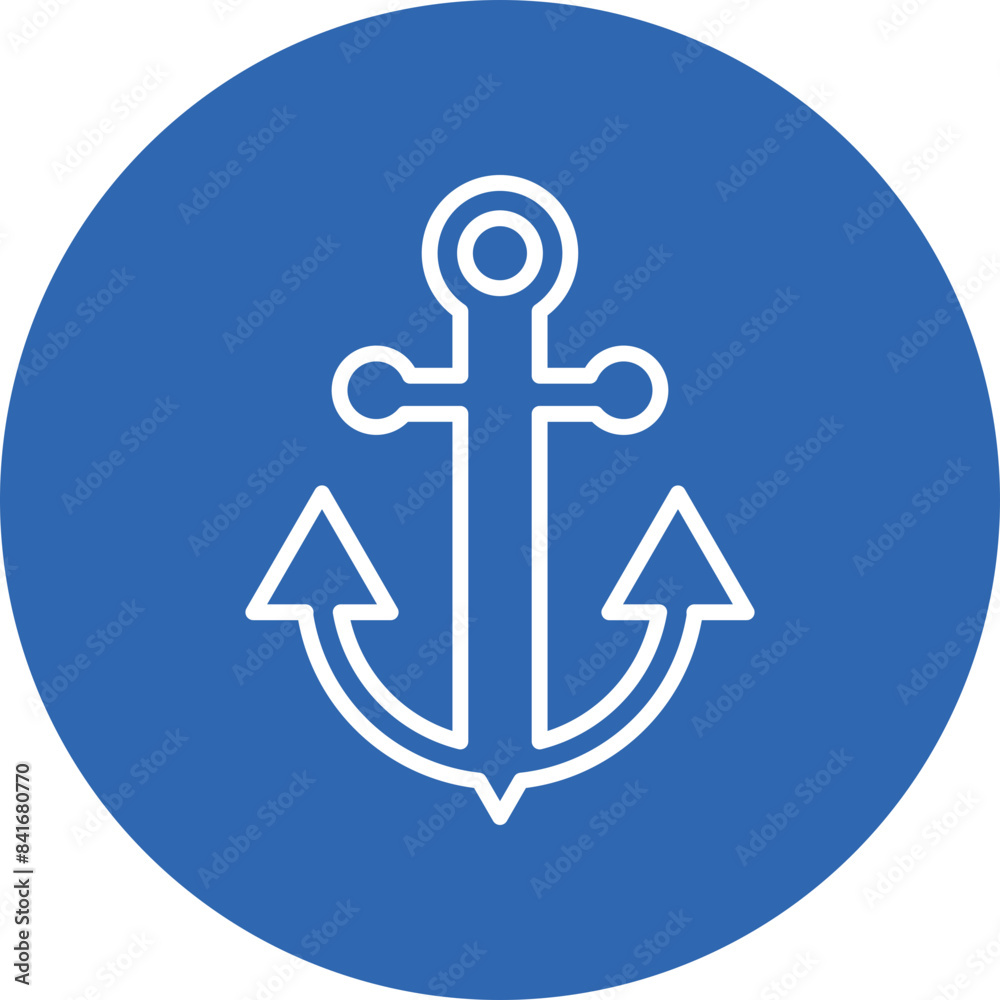 Anchor line circle icon Anchor line circle icon