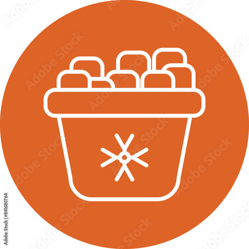 Ice box line circle icon
