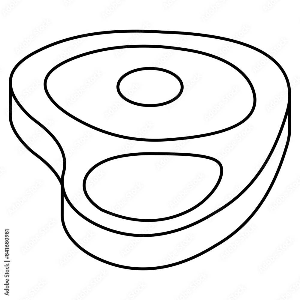 An icon design of steak An icon design of steak