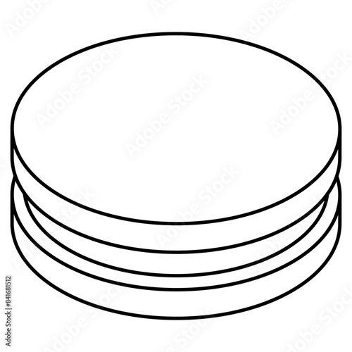 A flat design icon of biscuits 