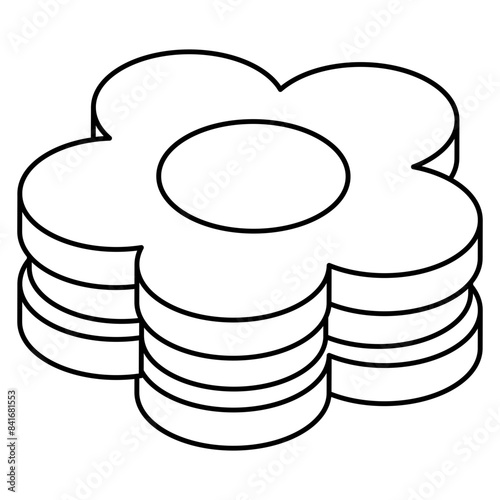 A trendy design icon of cookies