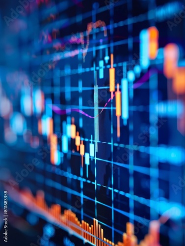 An abstract representation of the global financial markets, depicted in a dynamic display of colorful lines and charts.
