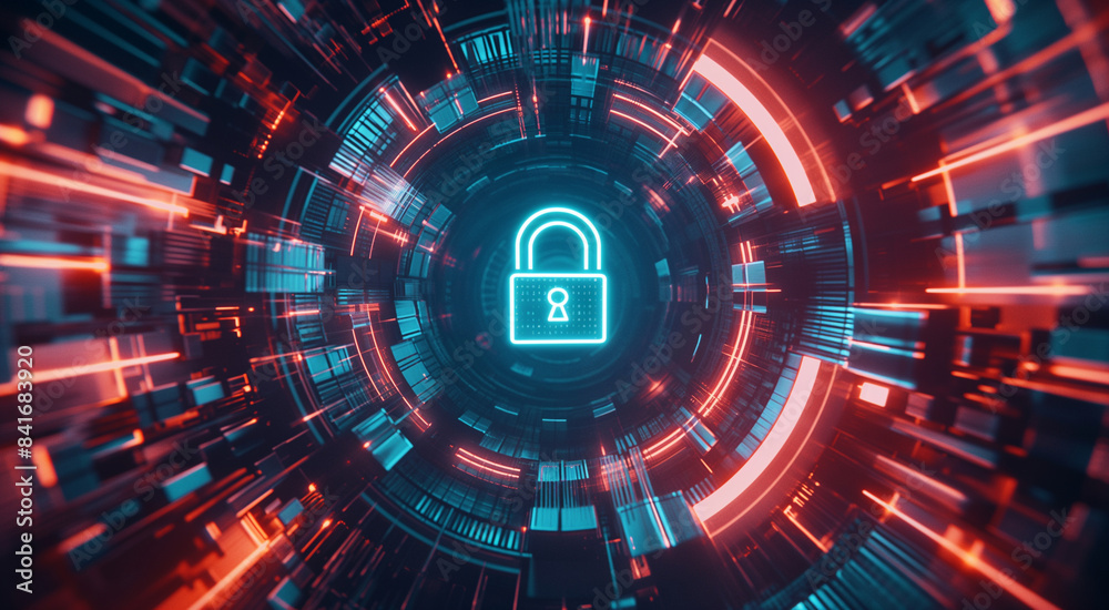 Obraz premium digital lock metaphor