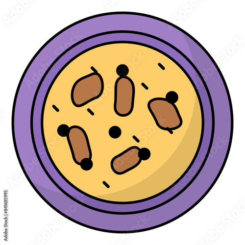 Indian curries vector color icon design, Pan-Asian cuisine symbol, Most Popular Dishes Sign,Casual eats stock illustration, Curry Pakora Masala Platter Concept