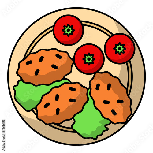 Turkish Lentil Balls vector color icon design, Pan-Asian cuisine symbol, Most Popular Dishes Sign,Casual eats stock illustration, Mercimek Koftesi  Concept photo