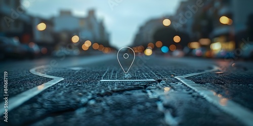 Businesses use geofencing for targeted marketing to reach specific audiences in realtime. Concept Geofencing, Location-based Marketing, Real-time Advertising, Targeted Audience, Mobile Technologies photo