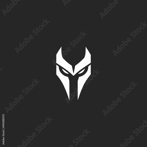 knight warrior face mask logo vector illustration template design