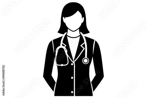 nurse silhouette vector illustration