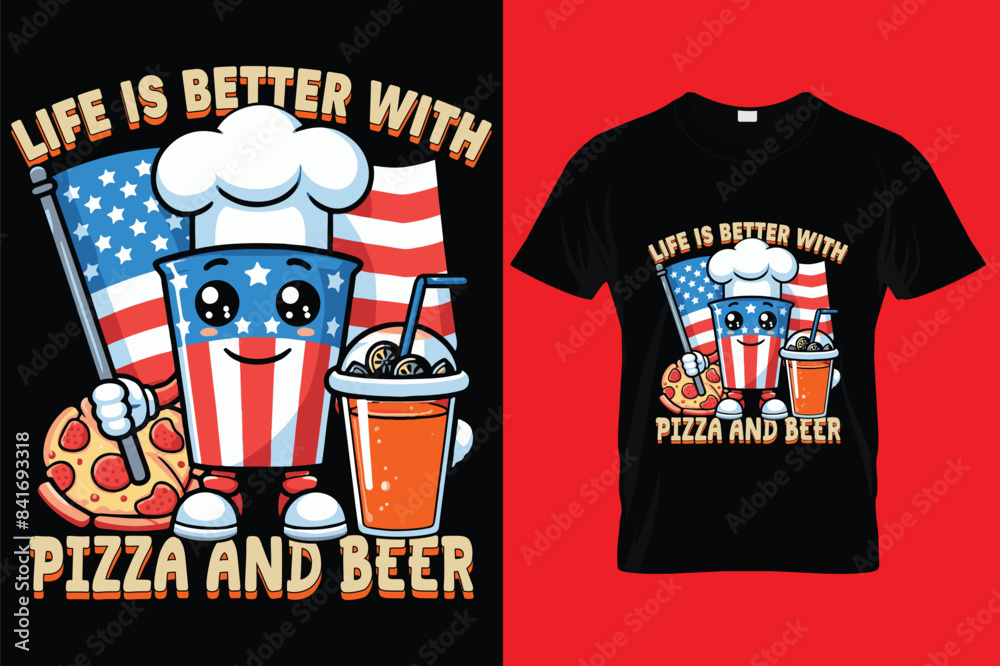 pizza gamer character. with t shirt mock up pizza gamer character. with t shirt mock up