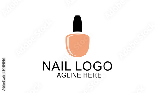 Nail beauty logo design vector