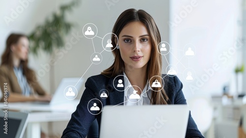 Mother and daughter in theHR, Human resource management concept, recruitment,...