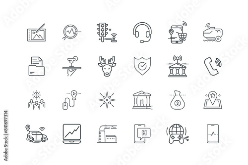 Backpack,Calendar,Diploma,Direction,Heartbeat,Highlighter,Instant,Jackhammer,Knife weapon,Match fire,Measuring,Mix table,Orange,tangerine,Organization,Package box,Parking sign,Plant,media icons set
