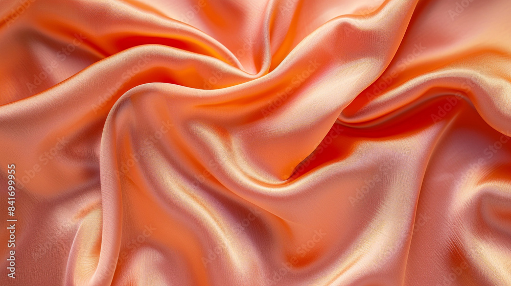 Orange and Salmon silk background