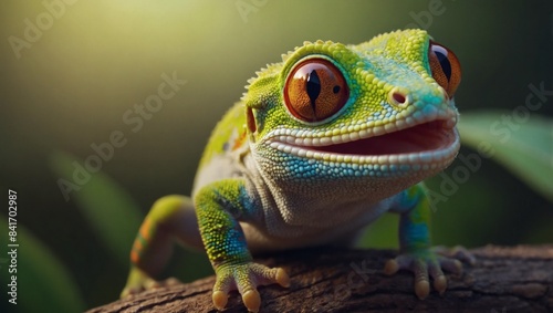 Adorable Cartoon Gecko Banner © xKas