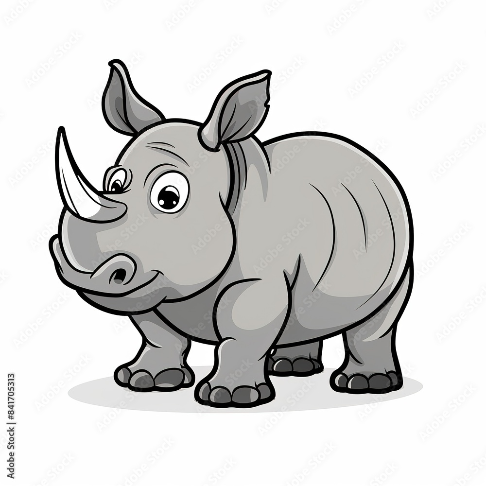 Fototapeta premium Rhinoceroses Minimalist