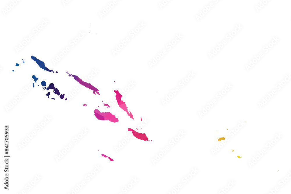 Abstract Polygon Map - Vector illustration Low Poly Color Rainbow ...