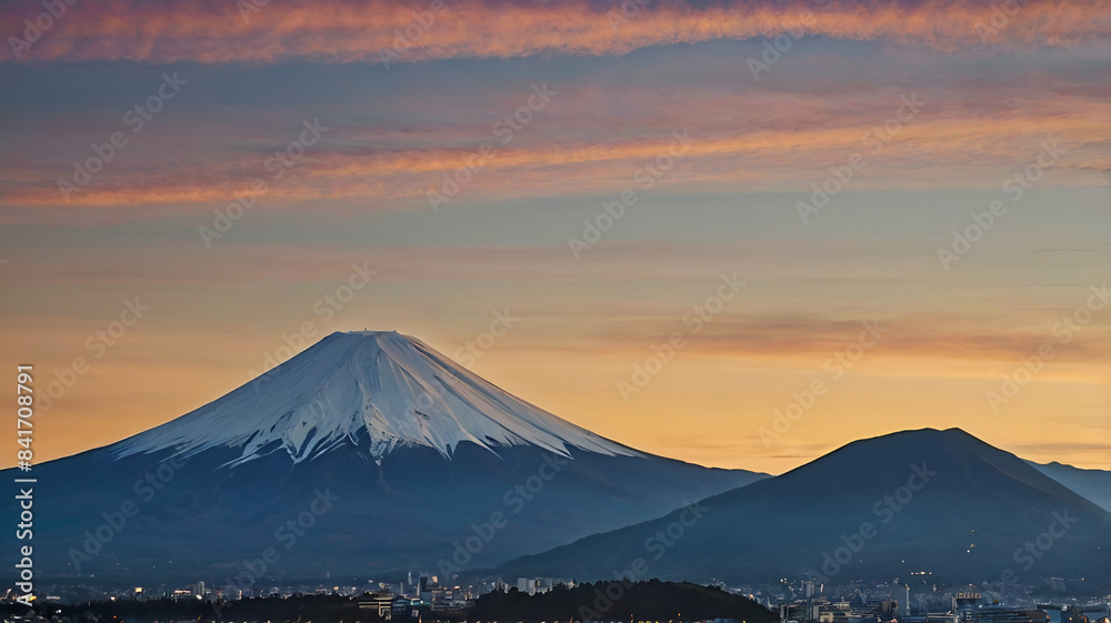 Naklejka premium landscape of Mount Fuji japan