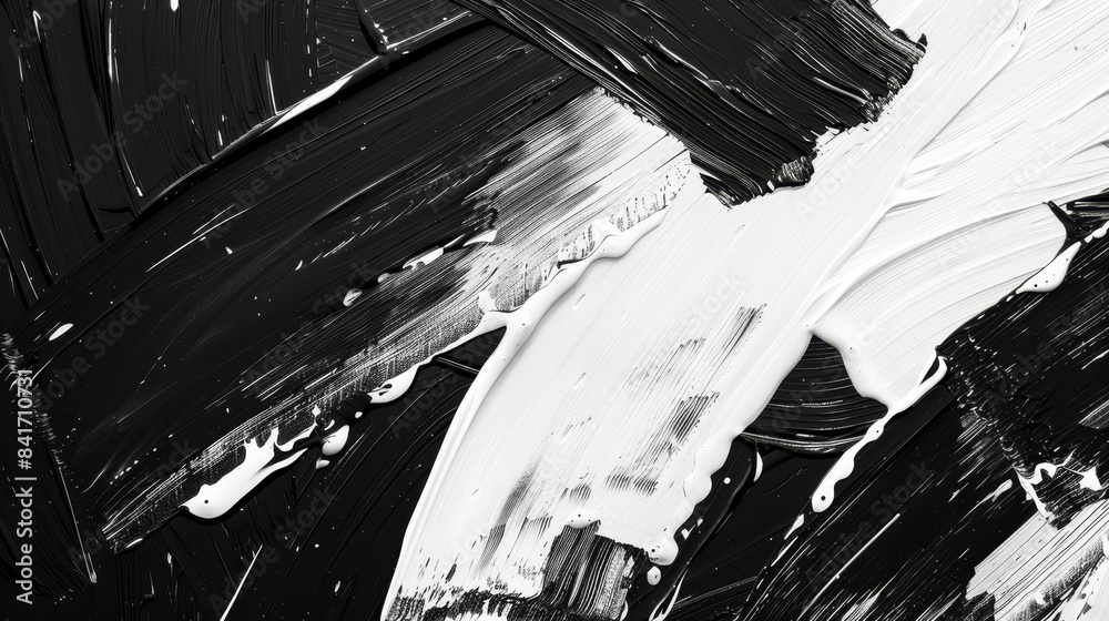 abstract black and white paint brush strokes wallpaper 4k hires ...