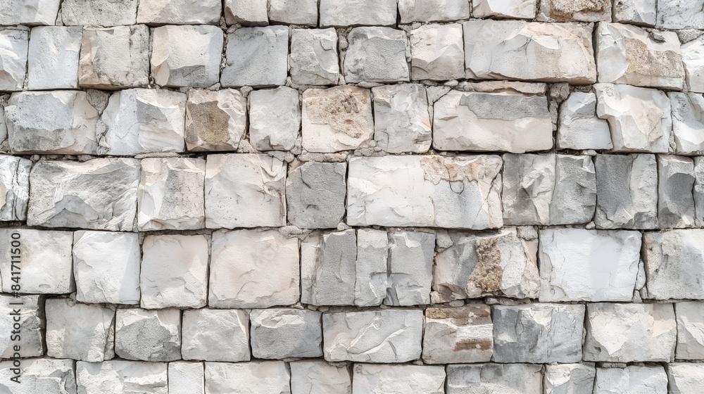 Close-up view of a white stone wall. Close-up view of a white stone wall.