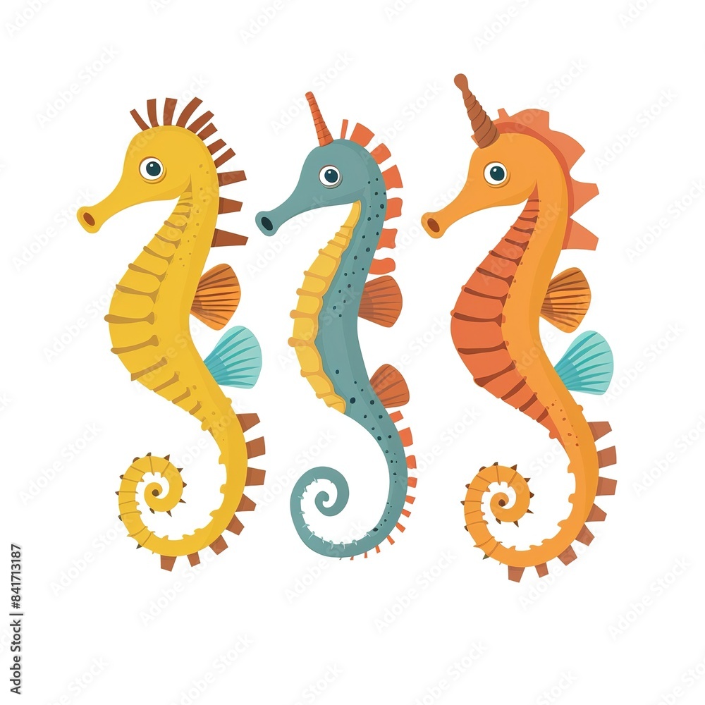 Fototapeta premium Seahorses Minimalist