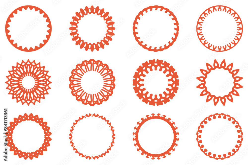 Decorative ornament frame set design Decorative ornament frame set design