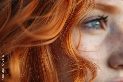 Close-up of Young Woman with Red Hair