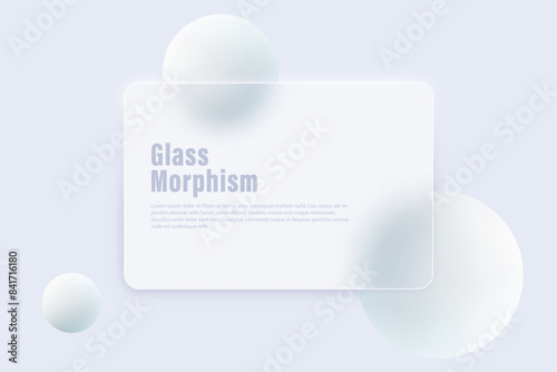 Abstract minimalistic background for a presentation slide in the style of glass morphism.