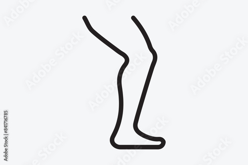 Right foot icon vector and illustration art