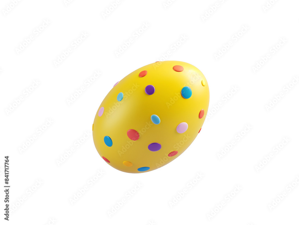 a yellow egg with colorful dots a yellow egg with colorful dots