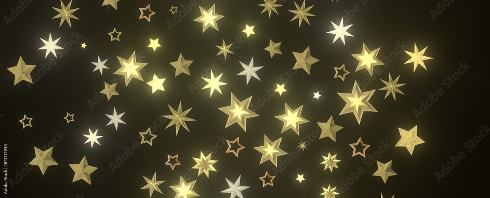 Celestial Christmas Plummet: Dynamic 3D Illustration of Falling Festive Celestial Objects Celestial Christmas Plummet: Dynamic 3D Illustration of Falling Festive Celestial Objects