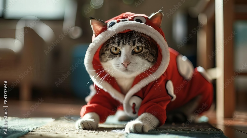 cute cat wearing anime onesie dog costume adorable pet cosplay and dressup humorous animal photography cute cat wearing anime onesie dog costume adorable pet cosplay and dressup humorous animal photography