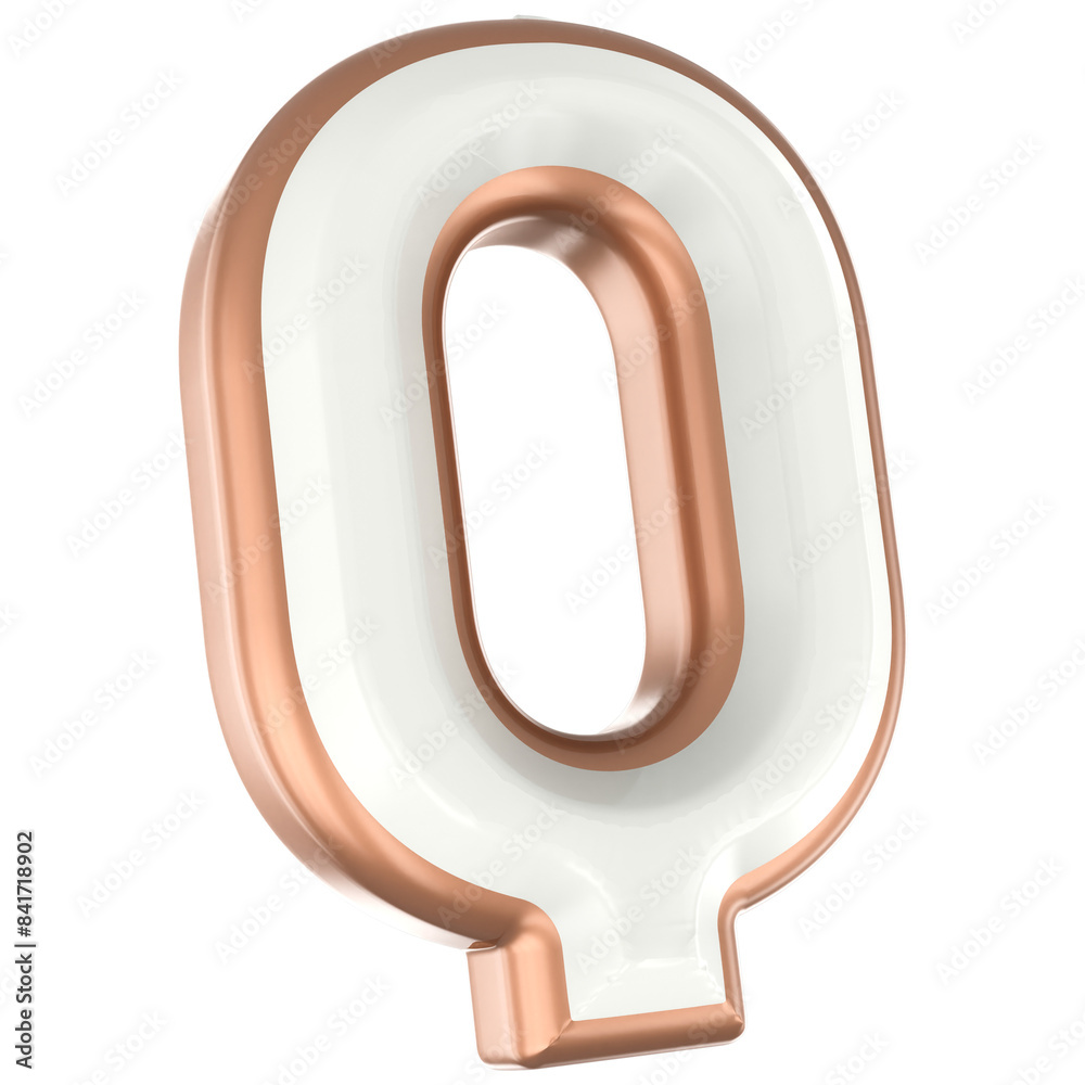 Q Font 3D Render Q Font 3D Render