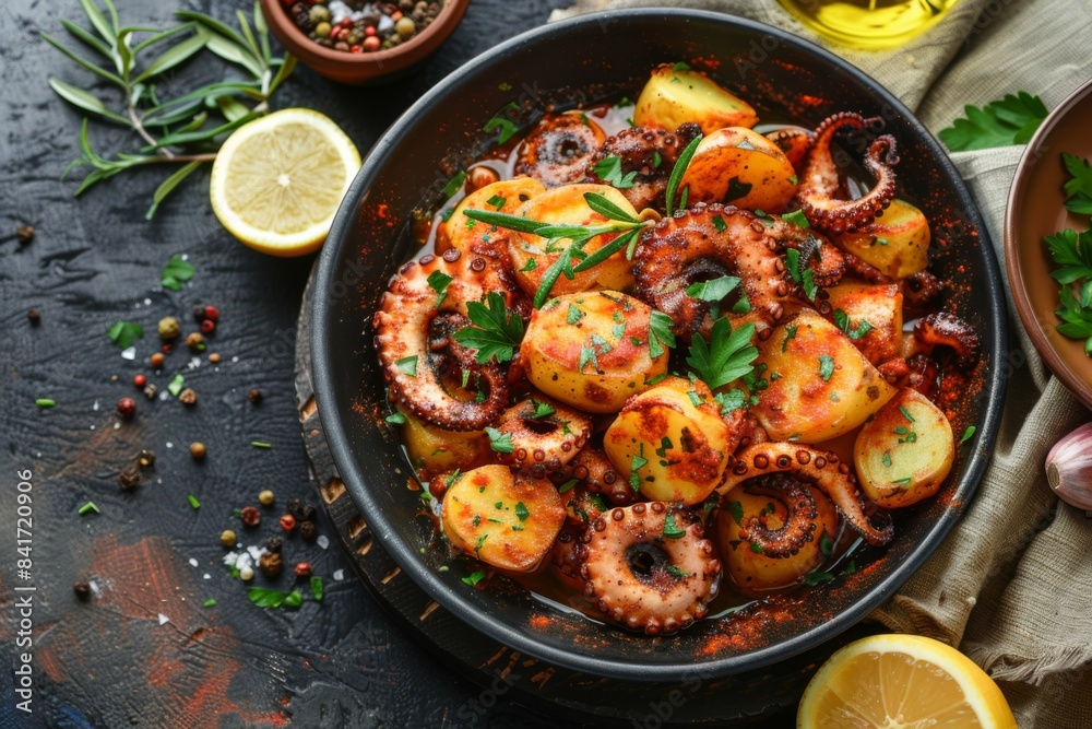 Delicious Octopus and Potato Dish Delicious Octopus and Potato Dish