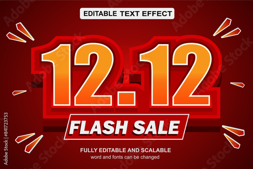 12.12 FLASH SALE EDITABLE TEXT EFFECT VECTOR FILE