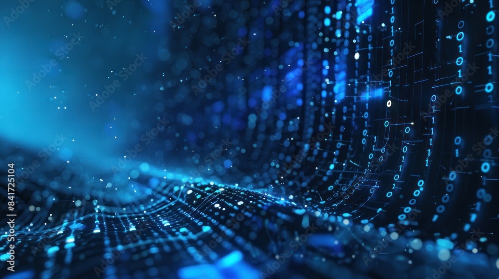 Naklejka premium Abstract digital technology stream