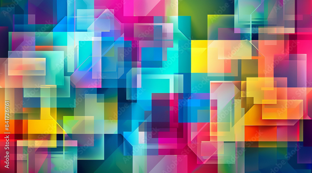 Abstract geometric shapes in rainbow colors Abstract geometric shapes in rainbow colors
