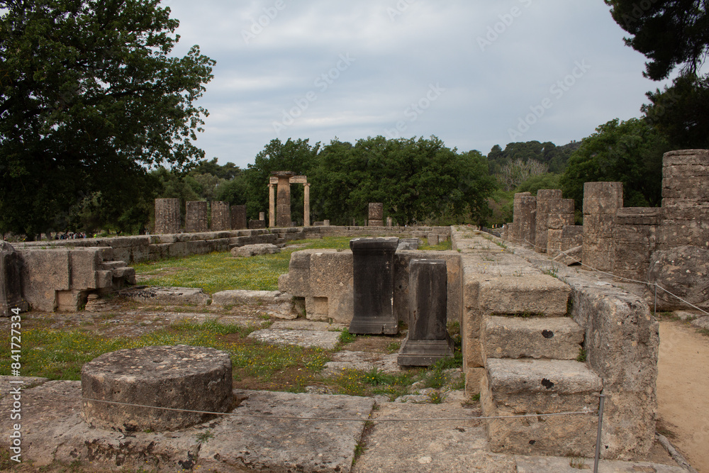 Fototapeta premium Archaia ancient Olympia temple of Zeus