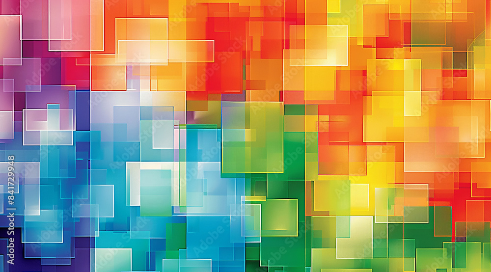 Abstract geometric shapes in rainbow colors Abstract geometric shapes in rainbow colors