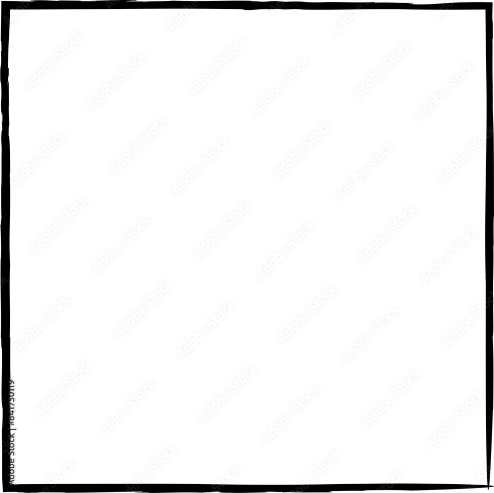 Naklejka premium Square frames brush strokes. Set of design elements